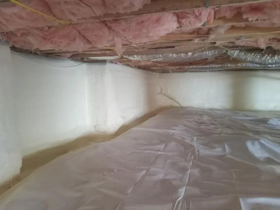 Crawl space encapsulation with closed-cell spray foam for Attic Insulation in Atlanta